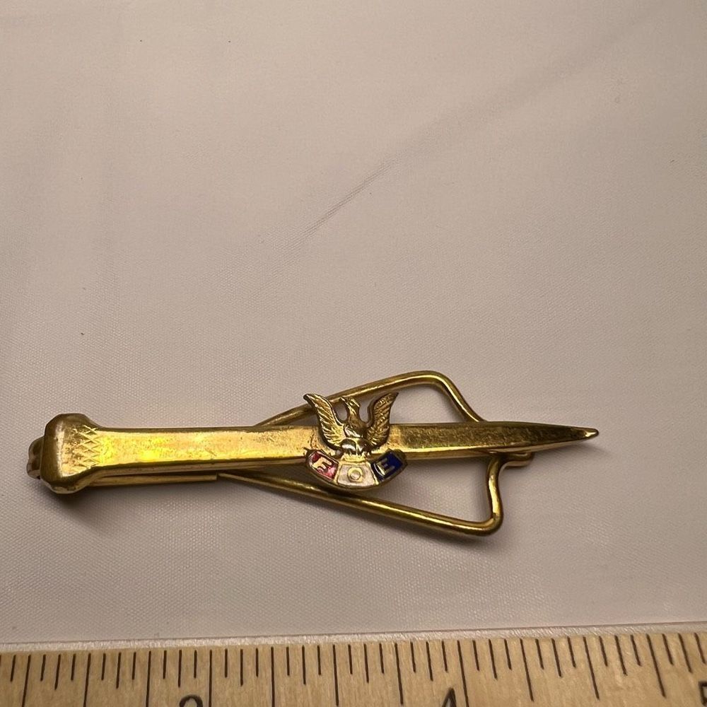 Vintage FOE Fraternal Order of Eagles Tie Clasp - Picture 5 of 5